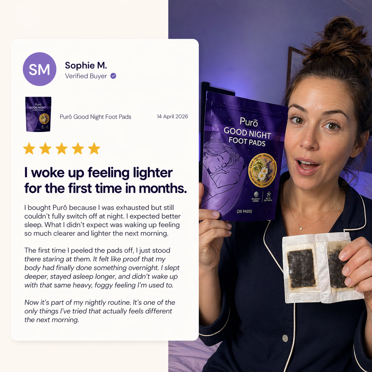 Purō Overnight Detox Foot Pads